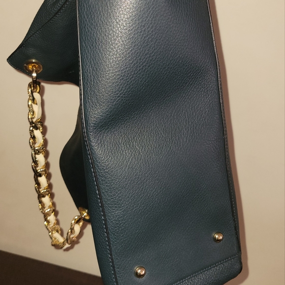 Mark and Graham navy bag purse hobo style shoulder bag gold Hardware - Picture 2 of 15